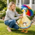thumbnail image 6 of Umbrella Porch Goose Outfits, Cute Accessory Matching Clothes for 23 Inch Goose Statue, Unique Decor for Yard, Patio and Garden Outdoor Scene, 6 of 9