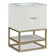 Meridian Furniture Monad White Bathroom Vanity