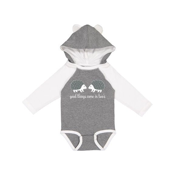 Inktastic Twin Hedgehogs Baby Gift Boys or Girls Long Sleeve Baby Bodysuit