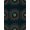Black Teal Orange, Pattern 12, variant on ODIKA 8'x10' Washable Area Rug Non-Slip Chair-Friendly Mat Record Retro Vinyl Phonograph Disc Motif Round Concentric Shaped for Dining Room, Large Office, Lounge