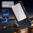 thumbnail image 2 of for iPhone 16 Pro Max 6.9 inch Waterproof Case Compatible with MagSafe, Magnetic Waterproof Metal Full Body IP68 Underwater Case Built-in Screen Protector Military Grade Shockproof Cover, 2 of 7