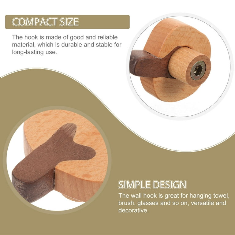 unbranded Bathroom Hooks for Towels Fun Animal Solid Wood Hook