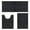 Black, variant on Vaukki Geometric Bathroom Rug Set of 3 Microfiber Soft Absorbent Non Slip Bath Rugs for Bathroom,(18"x26"+20"x47"+20"x24",Dark Blue)