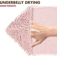 thumbnail image 2 of GFDYREE - Ultra Absorbent Microfiber Chenille Dog Bath Shammy Towel with Hand Pockets, Durable, Quick Drying, Washable, Prevent Mud Dirt (Color: Pink), 2 of 7