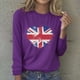 thumbnail image 1 of Camisolas de dormir hasta media pantorrilla para mujer, blusas casuales de moda con estampado de color, blusas de manga larga y cuello redondo, blusas para mujer, 1 of 3