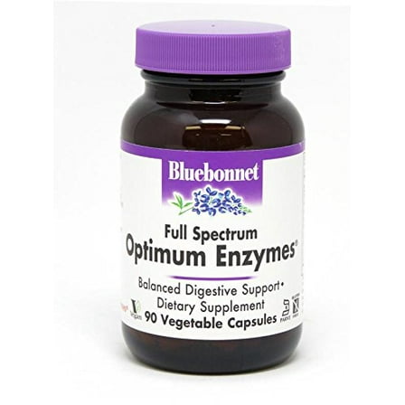 Bluebonnet Nutrition Full Spectrum Optimum Enzymes Vegetarian Capsules, 90 Count