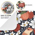 thumbnail image 2 of Cute Hamsters Strawberry Daisy Drying Mat for Kitchen Counter 18x24 In Absorbent Microfiber Reversible Mats Dish Drainer Protector Rack Pad for Coffee Bar Table, 2 of 8