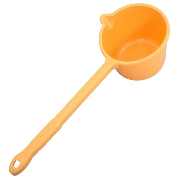 Long Handle Water Scoop Spoon for Home Use Bath Kitchen Plastic PP Light Yellow 12.5 Inches