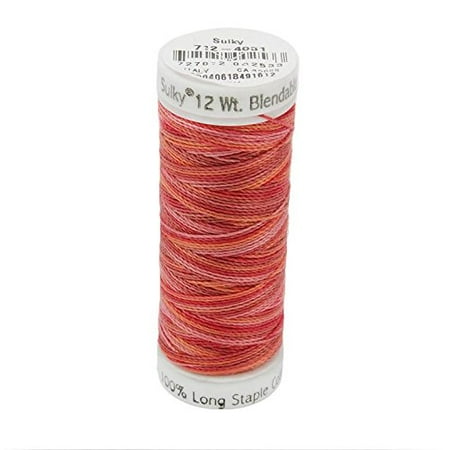 Poppies Thread - 12wt Blendables Cotton Petites Thread, 50 yd, Poppy, Sulky Petites Blendables cotton thread is easier, faster and more fun than floss! ONE strand of our.., By Sulky Of America