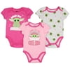 Star Wars Infant Baby Girls Come To The Cute Side Baby Yoda Onesie 3 Pack (0-3m)