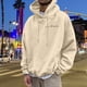 thumbnail image 3 of MHFRRA Sudadera con Capucha y Estampado de Letras para Uso Informal y Comodidad Diaria Beige, 3 of 5