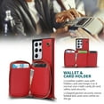 thumbnail image 5 of TECH CIRCLE For Galaxy S9+ Wallet Case,Card Holder Phone Case for Women, Zipper PU Leather Purse Kickstand Folio Flip Case with Crossbody Strap for Samsung Galaxy S9 Plus 6.2" 2018,Red, 5 of 7