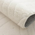 thumbnail image 4 of Machine Washable Shag Area Rug x High Low Faux Fur Abstract Crescent Cream Modern Carpet for Living Room & Bedroom Decor Soft Stylish & Durable by (x &#, 4 of 5