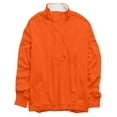 thumbnail image 4 of VISALY Pullover Sweatshirt for Womens Oversized Sweatshirt Casual Button Up Mock Neck Pullover Tops Long Sleeve Shirts Fashion Outfits Clothes Lightweight Sweatshirt Orange L, 4 of 9