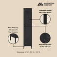 thumbnail image 4 of Naomi Modern 15 Single Locker Storage Cabinet with 5 Adjustable Shelves in Black, 4 of 12