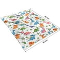 thumbnail image 4 of White Cartoon Dinosaurs Cacti Pattern Blanket,Comfortable Soft Lamb Wool Throw Blanket,All Season,Warm Lightweight Blankets for Sofa Bed Couch Living Room Chair,60"x80", 4 of 4
