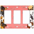 thumbnail image 2 of Metal Light Switch Plate Outlet Cover (Cute Tcup Dog Pink - Triple Rocker), 2 of 2