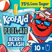 Kool Aid Jammers Summer Blast Boomin' Berry Kids Drink Juice Box Pouches, 10 Ct Box, 6 fl oz Pouches