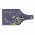 thumbnail image 1 of Boho Cutting Board, Boho Hand Drawn Rein Deer with Gypsy Fashioned Elements on Antlers Unique Wild Creature, Tempered Glass Cutting and Serving Board, Wine Bottle Shape, Purple, by Ambesonne, 1 of 1