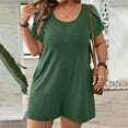 thumbnail image 2 of UAMVSH Plus Size Jumpsuits for Women Soft Baggy Summer Beach Rompers Short Sleeve Crew Neck Jumpers Clothes with Pockets, 2 of 5