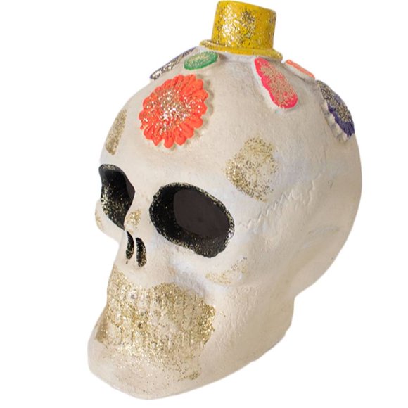 Craneo porta velas