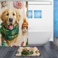 thumbnail image 2 of Bathroom Sets Curtain and Rug Sets 23.6x15.7 in Non-Slip Mat and 60x72 in Shower Curtain for Home Bath Dcor Watercolor Animals Pattern, 2 of 8