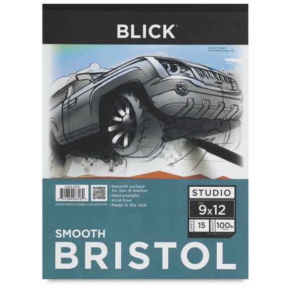 Blick Bristol Pad - 9" x 12", Smooth, 15 Sheets