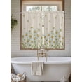 thumbnail image 4 of Spring Daisy Bathroom Window Curtain, Farmhouse Vintage Botanical Blossom Florals Light Filtering Coffee Kitchen Curtains, Bedroom Living Room Curtains 2 Panel 84"x45", 4 of 6