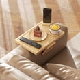 thumbnail image 2 of HOMCOM Couch Arm Tray with 360° Rotating Phone Holder, Clip-On Couch Tray, 2 of 10