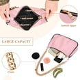 thumbnail image 4 of Ryvnso Solid Pink Womens Chain Shoulder Bag Tote Handbags Clutch Hobo Purse with Zipper for Travel, 4 of 7