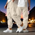 thumbnail image 5 of Men's Casual Pants Thin Pants Outdoor Fitness Running Pants Men's Small Toe Drawstring Pants Sweatpants Jogger Work Trousers, 5 of 10