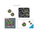 thumbnail image 4 of Women's Bright Island Floral Car Accessory Set with Keychain, Collapsible Trashcan, and Coasters, 4 of 5