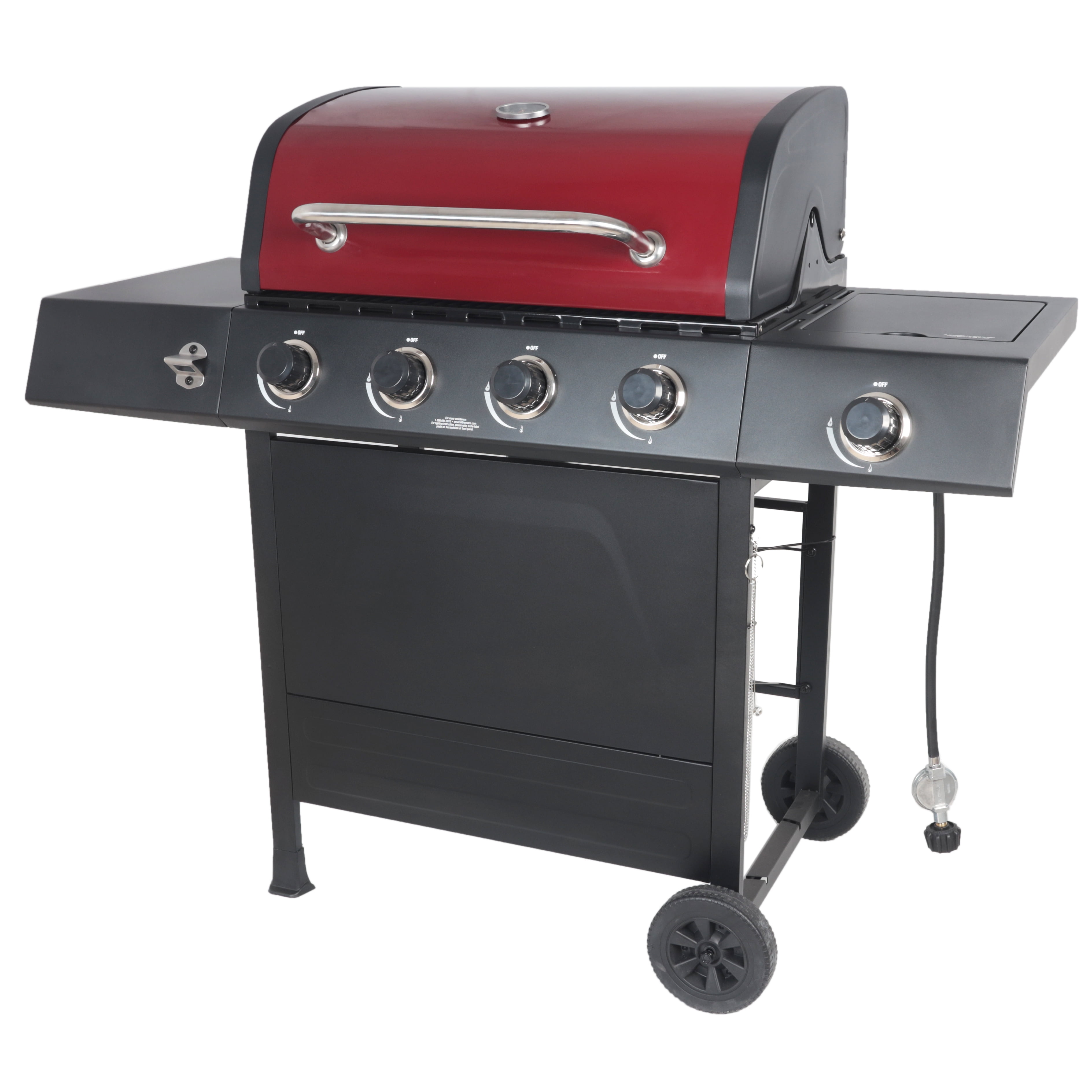 RevoAce 4Burner Propane Gas Grill with Side Burner, Red Sedona, GBC1748WRS