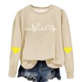 thumbnail image 4 of Timegard Chandail en Molleton Col Rond pour Femmes Épaules Tombantes Chandail Imprimé Automne Hiver Décontracté Ample Confortable, 4 of 4