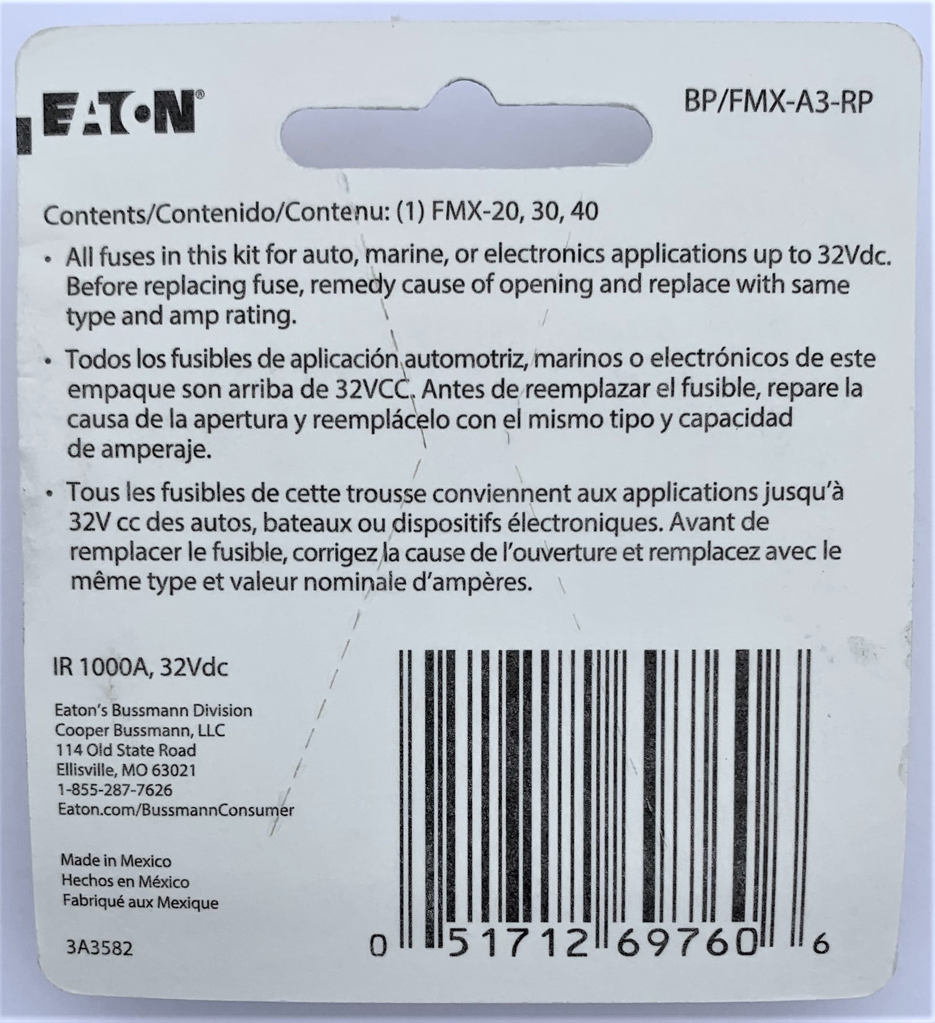 2) NEW Cooper Bussman BP/FMX-30-RP Fusible Link 30A Max Blade Fuse