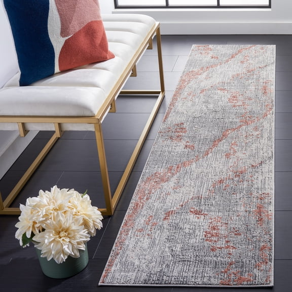 Safavieh Invista Einri Abstract Runner Rug, Gray/Light Gray, 2' x 8'