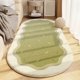 thumbnail image 5 of Alfombra de Pasillo Suave y Peluda para Dormitorio | Alfombra Ovalada Antideslizante para Sala de Estar y Mesita de Noche | Decoración Moderna de 40 X 122 Cm En Azul, Gris, Verde, Amarillo y Caqui, 5 of 7