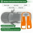 thumbnail image 2 of Cubierta del panel de interruptores de elevación de ventanas Unique Bargains para Chevrolet Camaro 2010-2011 Frontal Izquierda Derecha Sticker Naranja, 2 of 6