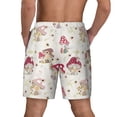 thumbnail image 2 of Lsque Mens Swim Trunks Floral Mushroom Pattern - Bathing Suit Compression Liner - Beach Swim Shorts Swimwear - (S-3XL) - Stretch Quick Dry -Large, 2 of 9