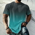 thumbnail image 2 of LWavelet Big and Tall Shirts for Men Gradient Color Short Sleeve Crew Neck T-Shirt Loose Fit Casual Summer Top, 2 of 3