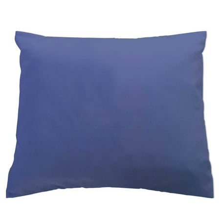 SheetWorld Crib Toddler Pillow Case, 100% Cotton Flannel, Denim Blue, 13 x 17