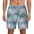 thumbnail image 3 of Uemuo enchanted winter snowflake holly Pattern Mens Swim Trunks Quick Dry Board Shorts with Mesh Lining, Stretch Beach Shorts Quick Dry No-Chafing Board Shorts-X-Large, 3 of 9