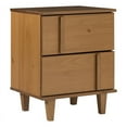 thumbnail image 1 of 20" Modern Solid Wood 2-Drawer Nightstand - Caramel, 1 of 5