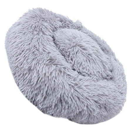 RENACLIPY Plush Grey Dog Nest Bed Warm and Breathable Pet Mat for Indoor and Car Use