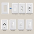 thumbnail image 5 of Hyper Tough White Impact-Resistant Thermoplastic Mid-Size Rocker Wallplate with Color-Matched Screws, 5 of 7