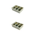 thumbnail image 1 of Matsuzay Molde de silicona para cubitos de hielo, portátil, reutilizable, antiadherente, Flexible, resistente al calor, 6 rejillas, accesorios para hacer Verde 2piezas Matsuzay CBP490732, 1 of 5