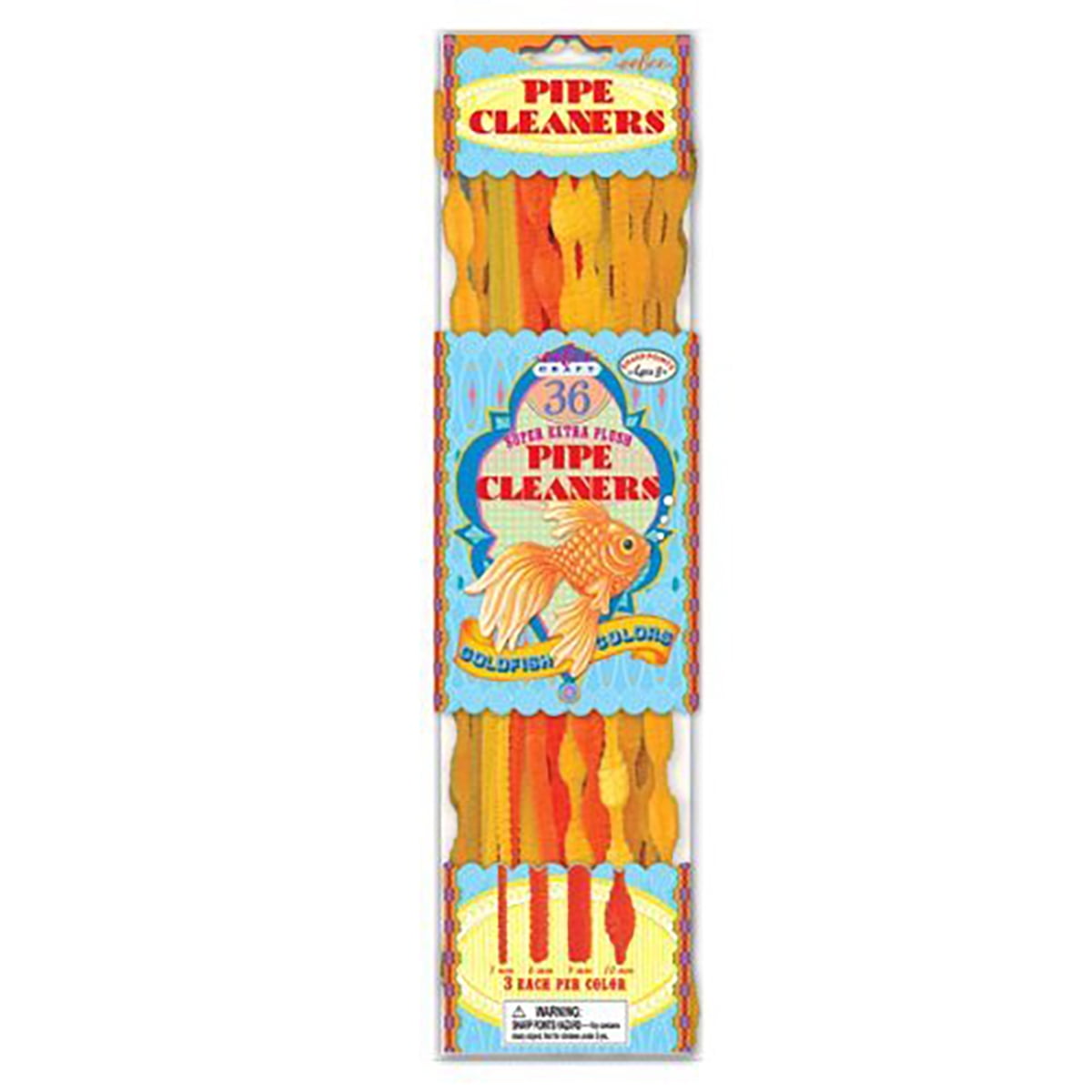 eeBoo Orange and Gold Pipe Cleaners Craft Kit Gold Fish Colors