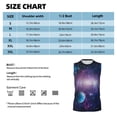 thumbnail image 5 of Lsque Planets Stars And Galaxies1 Print Men's Cotton Blend Sleeveless Muscle Shirts (S-3XL)- Moisture Wicking, Odor Protection, UPF 30+,3X-Large, 5 of 8