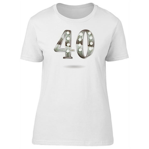 Silver 40Th Anniversary T-Shirt Women -Image by Shutterstock, Female XX-Large