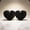 Black, variant on Zeiwohndc Set of 2 Decorative Throw Pillows with Heart Stripe Faux Furs Furry CushionGift